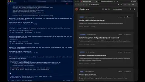 Official Claude-Mem demonstration: a coding session beside a browser showing persistent observations.