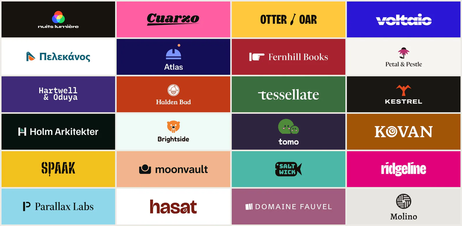 A grid of 24 example brand logos from the upstream project.