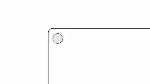 Animated dialog specification drawing with dimension lines, camera pullbacks, and an exploded layer view.