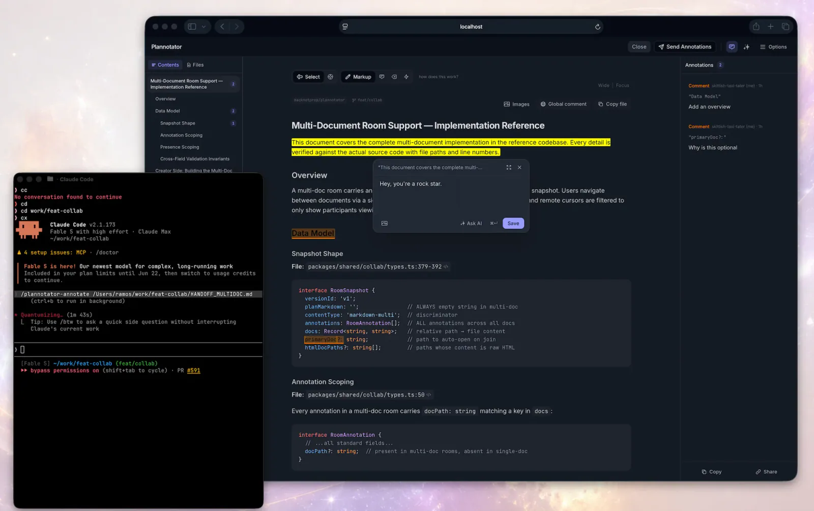 Plannotator inline annotation interface