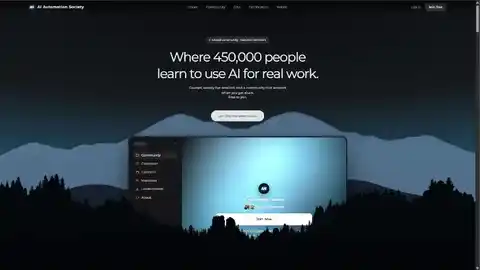Scroll Craft — AI Automation Society, a dark editorial community landing